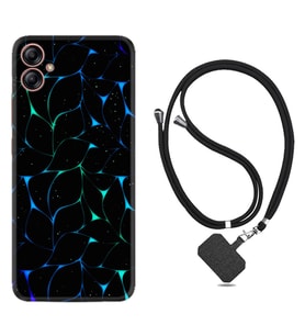 Samsung Galaxy A04E Kılıf Silikon Boyun Askılı İpli Desenli Silikon Naif Çizgiler 1680
