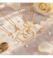 925 Ayar Papatya Silver Tasarım Harf Kolye.rose.gold.rodaj