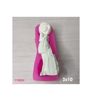 YY0654 Elleri Arkasında Çantalı Kız Silikon Kalıp