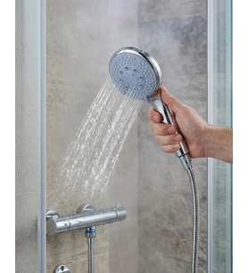 Spiral Hortumlu 4 Kademeli El Duşu Seti Duvar Askılı Banyo Duş Başlığı