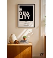 Equality Tanım Posteri, Siyah Çerçeveli Duvar Tablosu - Motivasyon Hediyesi
