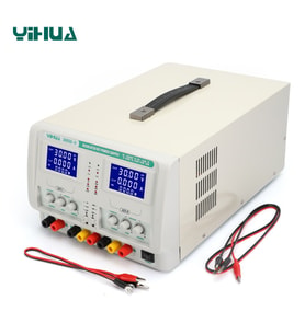 WellHise Yıhua 3005D-II 0-30V 0-5A Programlanabilir Çift Çıkışlı Dijital Regüleli Güç Kaynağı (Gri)
