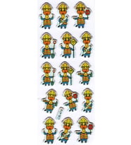 Sticker Kabartmalı Sticker Defter Planlayıcı Etiket (cb476) 16x7 cm- işçi Zürafa