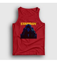 Presmono Unisex Kırmızı Starboy Cover The Weeknd Atlet 159512tt (Kırmızı)