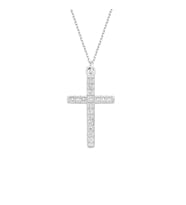 Gümş Taşlı Klasik Cross Kolye