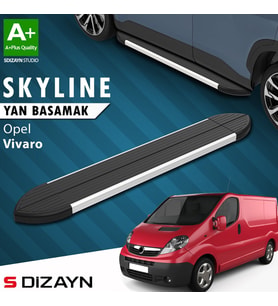 S-Dizayn Opel Vivaro A Kısa Şase Skyline Aluminyum Yan Basamak 223 Cm 2001-2014 A+ Kalite