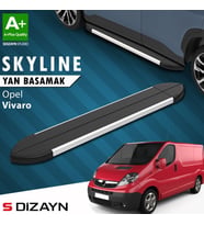 S-Dizayn Opel Vivaro A Kısa Şase Skyline Aluminyum Yan Basamak 223 Cm 2001-2014 A+ Kalite