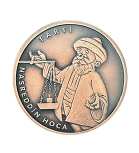 AgaKulche Nasreddin Hoca Bronz Sikke Coin (Gümüş)