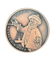 AgaKulche Nasreddin Hoca Bronz Sikke Coin (Gümüş)