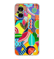 PrintiFy Xiaomi Poco M5 ile Uyumlu 1mm Slim Fit Retro Renkler 6 Baskılı Şeffaf  Kılıf