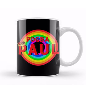 Paul Pogba   Vintage Retro Rainbow Style Kupa Bardak Porselen