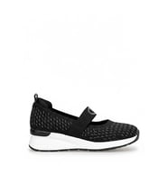 Guja 26y305-2 Kadın Taşlı Lastikli Sneaker Günlük Yürüyüş Ayakkabısı (Siyah)