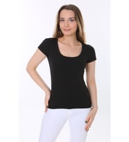 Rooted-Kadın Kısa Kollu Derin Havuz,Yuvarlak Yaka Penye T-shirt & Bluz