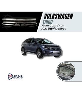 Volkswagen Taigo 2022 > Krom Cam Çıtası 12 Parça Paslanmaz Çelik