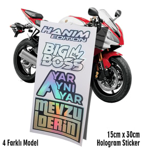 hanım edition etiket hologram sticker set motosiklet kelebek cam bisiklet atv scooter araba uyumlu