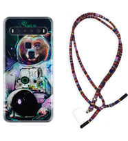 TCL 10L 10 Plus 10SE 20E 20SE 30 L7 Kılıf Boyun Asklı Rasta Silikon Astronot Panda 1755