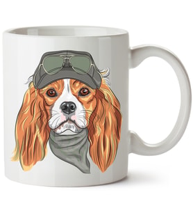 Köpek Baskılı Porselen Kupa Bardak
