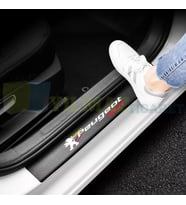Peugeot Sport Logo Karbon Kapı Eşiği Koruma Araba Etiket Oto Sticker Yapıştırma 4 Parça