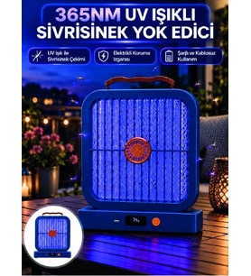 Şarjlı UV Işıklı Sinek Öldürücü Cihaz Mavi Elektrikli Sivrisinek Yok Edici