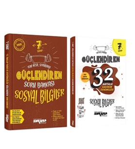 Ankara 7. Sınıf Sosyal Bilgiler Güçlendiren Soru Bankası ve 32 Haftalık Deneme Seti 2 Kitap
