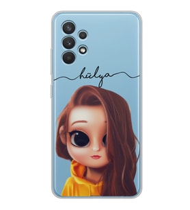 Samsung Red hair Tasarımlı Şeffaf Telefon Kılıfı