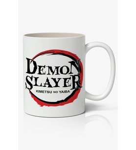 Demon Slayer İblis Keser Logolu Anime Temalı Beyaz Kupa Bardak Sevgiliye Arkadaşa Hediye