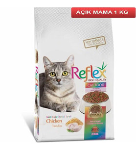 Reflex Multicolor Tavuklu Renkli Yetişkin Kedi Maması 1 kg AÇIK