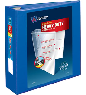 (7.6Cm, Pacific Blue) - Avery 7.6Cm Heavy Duty View 3 Ring Binder, One Touch Ezd Ring, Holds 22Cm X