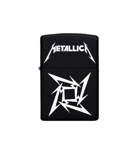 Metallica Desenli Benzinli Siyah Metal Çakmak
