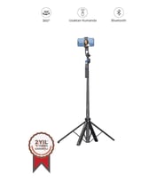 Torima C17 Telefon Tutucu Çok Amaçlı 1.6m Tripod Kamera Tripod (Siyah)