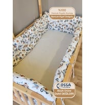 Montessori ve Beşik İçin 4 Kenar Koruma Seti Uçak Desen Pamuk Poplin Kumaş (Çok Renkli)