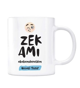 Kişiye Özel İsimli Baba Kupa Zekamı Babamdan Aldım