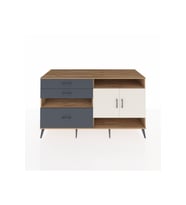 Kronos Konsol 4 Raflı 3 Çekmeceli 2 Kapaklı 176x59x99 Çam-Aytaşı/Antrasit