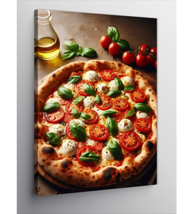 Kanvas Tablo Domatesli Pizza