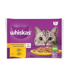 Whiskas Pouch Kümes Hayvanlı Tavuk Hindi Kedi Konserve 4 x 85 Gr