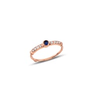 Gümüş ayarlamalı zirkon taşlı yüzük SGTL9951SAFİR (Rose)