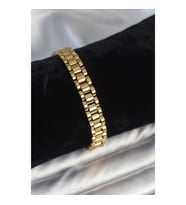 316L Çelik Gold Renk 9 mm Kalınlık Erkek Bileklik - TJ-EB3770 TG-V 11931