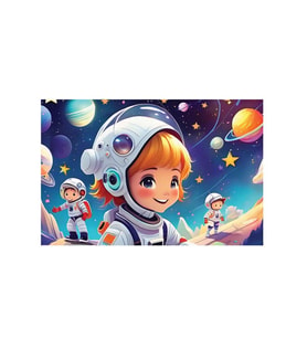 60 Parça Çocuk Astronotlar Puzzle 4956