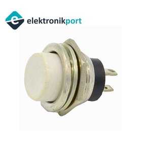 16mm Beyaz Push Buton Metal DS-212 IC-180
