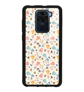 Xiaomi Redmi Note 9 Uyumlu Beyaz Bindanlı Tasarımlı Glossy Telefon Kılıfı