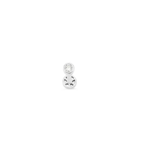 Beyaz Altın Tektaş Tragus Piercing