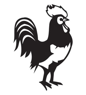 Folyo Sticker Horoz 50cm Uzunluk (Karışık)