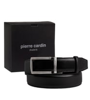 Pierre Cardin Deri Otomatik Tokalı Kemer (En 3,5 cm) PC-OTM01 (Siyah)