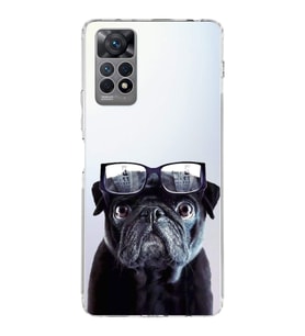 PrintiFy Xiaomi Redmi Note 11 Pro ile Uyumlu Köpek 3 Kamera Korumalı Şeffaf Kılıf