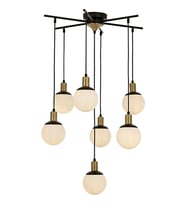 AVONNI AV-60273-7BSY Siyah Boyalı Modern Avize E27 Metal Cam 70cm