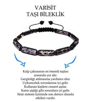 Sertifikalı Silindir Kesim Varisit - Karlı Obsidyen Taşı Bileklik (Çok Renkli)
