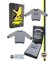 Fenerbahçe Orijinal Lisanslı Uzun Kol Lacivert Bebek 1907 Sweat Ahşap Kutulu (Gri)