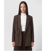 LCW STUDIO Kahverengi Kruvaze Yaka Kadın Blazer Ceket