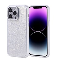 Apple iPhone 14 Pro Max Uyumlu Kılıf Taşlı Tasarımlı Zore Kapi Kapak (Gümüş)