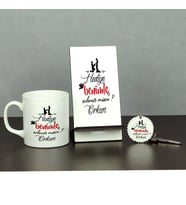 Evlenme Teklifi Üçlü Set (Kupa + Telefon Standı + Anahtarlık)